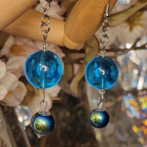 Glass blue and black